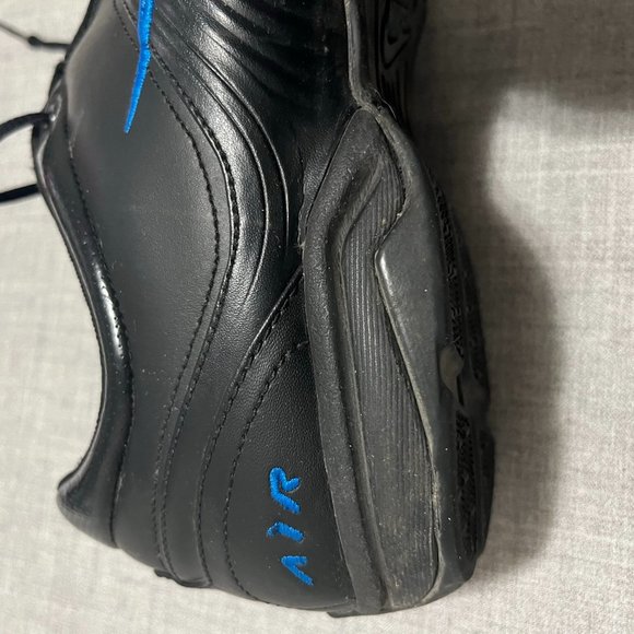 Retro Nike Air Toukol II Black / Blue Leather Trainers Size 11 - Picture 5 of 8